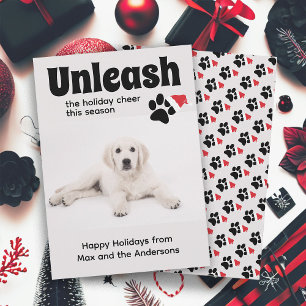 Cartes Pour Fêtes Annuelles Chien Drôle Animal Familier Photo Joyeux Noël  Car