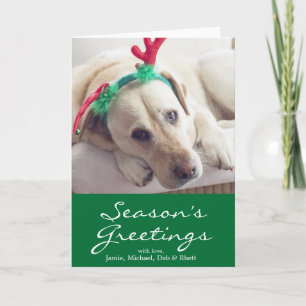 Cartes Pour Fêtes Annuelles Chien du Labrador aux oreilles de Noël