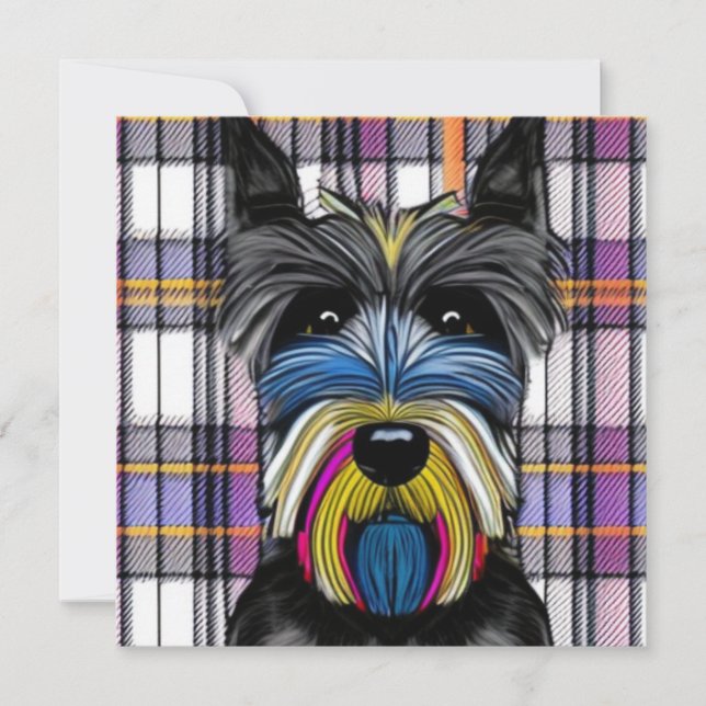 Cartes Pour Fêtes Annuelles Chien écossais (Devant)