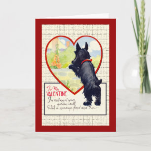 Cartes Pour Fêtes Annuelles Chien écossais Valentine Scottish Terrier