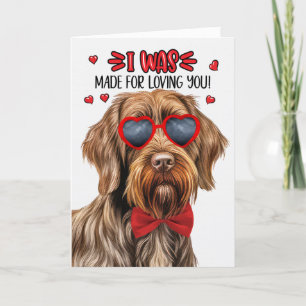 Cartes Pour Fêtes Annuelles Chien Griffon à poils durs fait pour l'amour Valen
