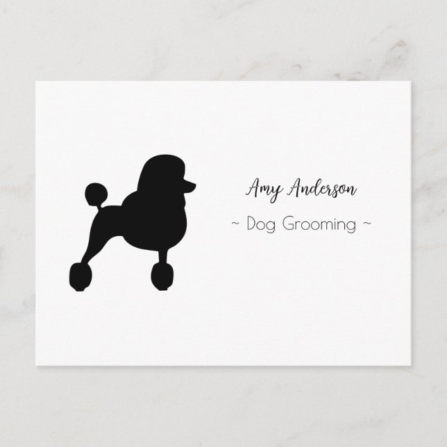 Cartes Pour Fêtes Annuelles Chien Grooming Personnalisé (Devant)