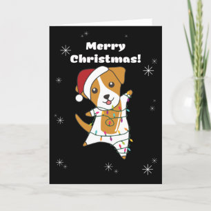 Cartes Pour Fêtes Annuelles Chien Jack Russel Noël Animaux d'hiver Chiens