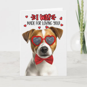 Cartes Pour Fêtes Annuelles Chien Jack Russell fait pour t'aimer Saint-Valenti