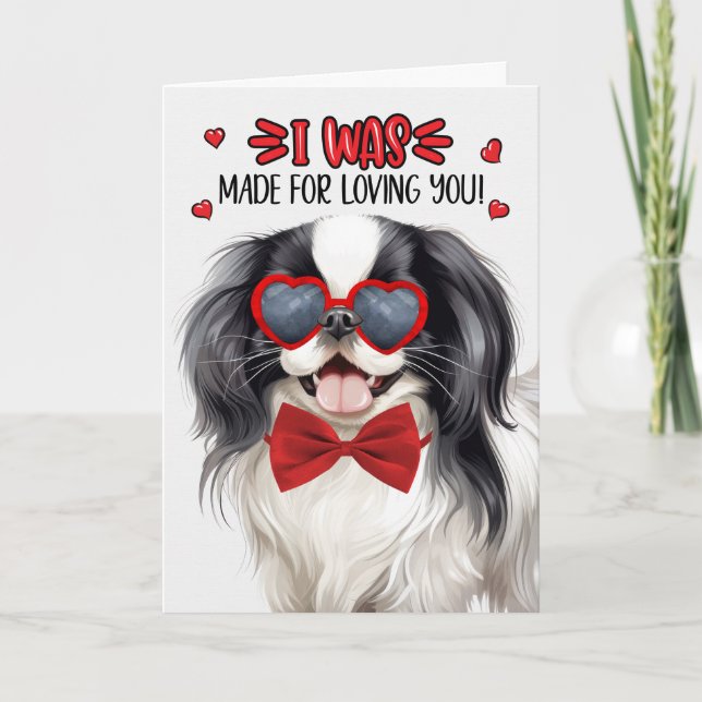 Cartes Pour Fêtes Annuelles Chien japonais fait pour vous aimer Valentine (Devant)