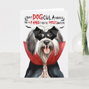 Cartes Pour Fêtes Annuelles Chien Lowchen Drôle Nombre Drôle DOGcula Halloween
