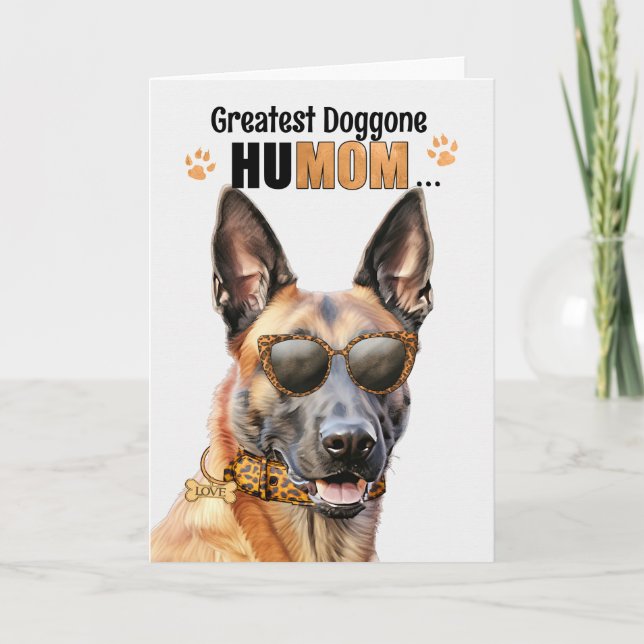 Cartes Pour Fêtes Annuelles Chien Malinois belge le plus grand HuMOM Fête des  (Devant)