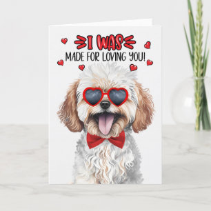Cartes Pour Fêtes Annuelles Chien Maltipoo fait pour vous aimer Valentine