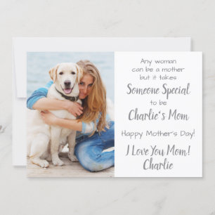 Cartes Pour Fêtes Annuelles Chien Maman Personnalisé Animaux de compagnie Phot
