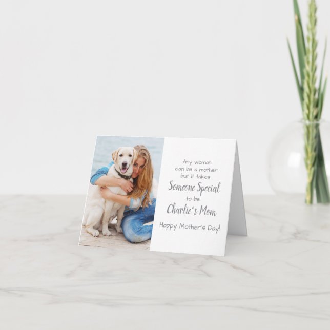 Cartes Pour Fêtes Annuelles Chien Maman Personnalisé Animaux de compagnie Phot (Devant)