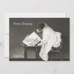Cartes Pour Fêtes Annuelles Chien mignon sur mesure Fête de Noël moderne