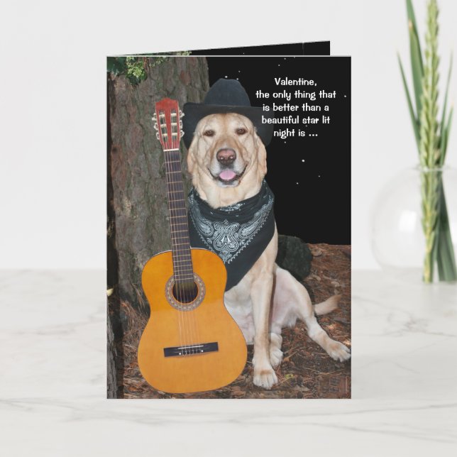 Cartes Pour Fêtes Annuelles Chien mignon sur mesure Valentine (Devant)