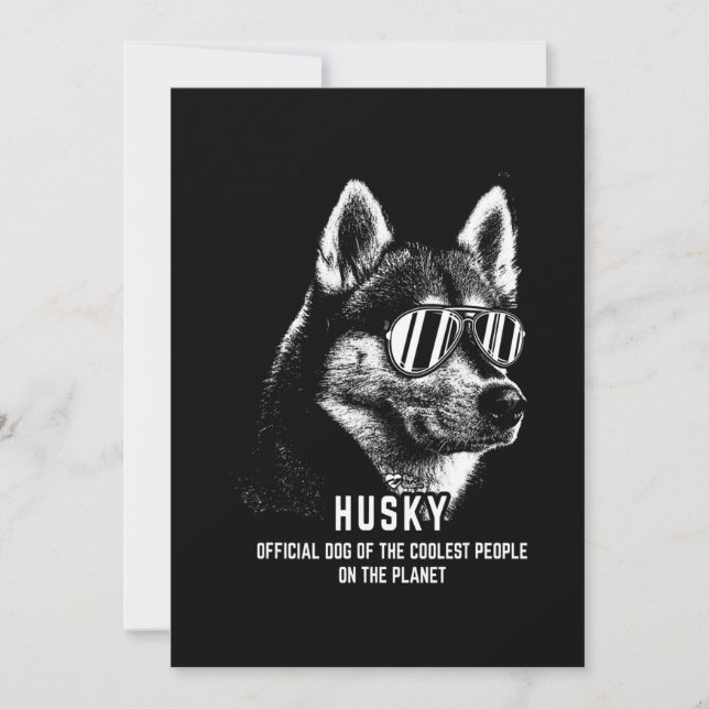 Cartes Pour Fêtes Annuelles Chien officiel Sibérien Husky (Devant)