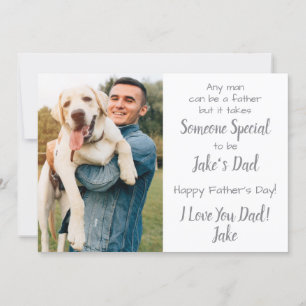 Cartes Pour Fêtes Annuelles Chien papa Personnalisé Animaux de compagnie Photo