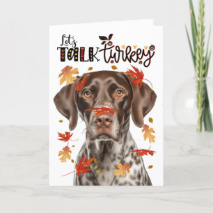 Cartes Pour Fêtes Annuelles Chien Pointer Allemand de Thanksgiving Parlons din