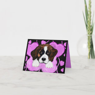 CARTES POUR FÊTES ANNUELLES CHIEN SAINT BERNARD