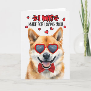 Cartes Pour Fêtes Annuelles Chien Shiba Inu fait pour vous aimer Valentine