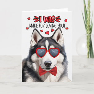 Cartes Pour Fêtes Annuelles Chien sibérien Husky fait pour vous aimer Valentin