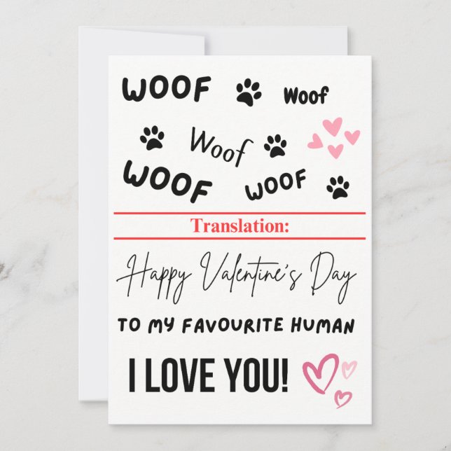 Cartes Pour Fêtes Annuelles Chien Valentines Day Drôle Citation (Devant)