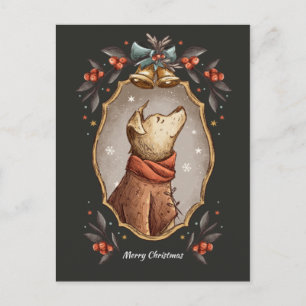 Cartes Pour Fêtes Annuelles Chien Vintage classique de Noël