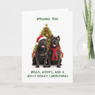 Cartes Pour Fêtes Annuelles Chiens Cane Corso Noël