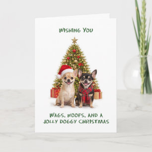 Cartes Pour Fêtes Annuelles Chiens Chihuahua Noël