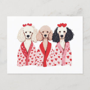 Cartes Pour Fêtes Annuelles Chiens de caniche de la Saint-Valentin