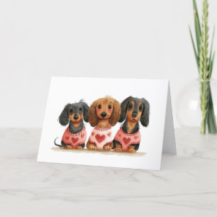 Cartes Pour Fêtes Annuelles Chiens de la Saint Valentin