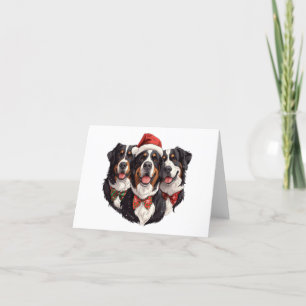 Cartes Pour Fêtes Annuelles Chiens de montagne bernois de Noël