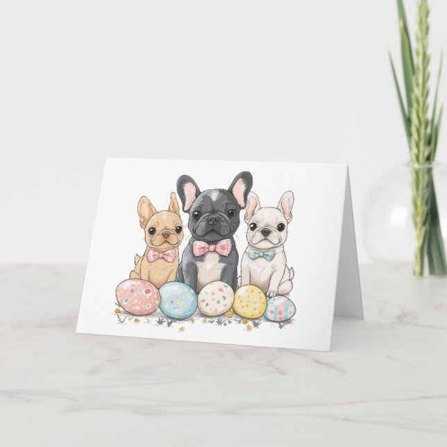 Cartes Pour Fêtes Annuelles Chiens de Pâques (Devant)