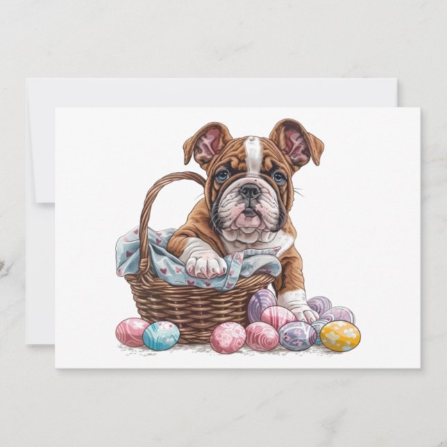 Cartes Pour Fêtes Annuelles Chiens de Pâques (Devant)
