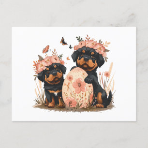 Cartes Pour Fêtes Annuelles Chiens de Pâques Rottweiler