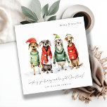 Cartes Pour Fêtes Annuelles Chiens d'hiver mignons Sweater Furry & Bright Chri<br><div class="desc">Si vous avez besoin d'une personnalisation supplémentaire,  n'hésitez pas à m'envoyer un message sur yellowfebstudio@gmail.com .</div>