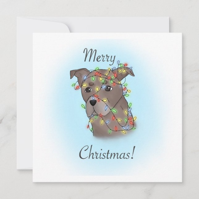 Cartes Pour Fêtes Annuelles Chiens Emmêlés (Devant)