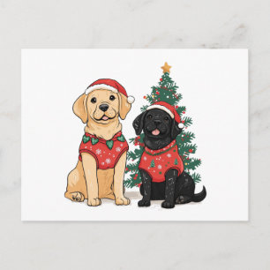 Cartes Pour Fêtes Annuelles Chiens Labrador Retriever de Noël