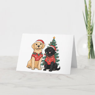 Cartes Pour Fêtes Annuelles Chiens Labrador Retriever de Noël