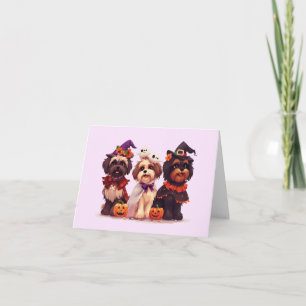 Cartes Pour Fêtes Annuelles Chiens Shih Tzu Halloween