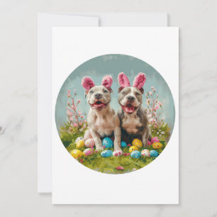 Cartes Pour Fêtes Annuelles Chiens taureaux de Pâques
