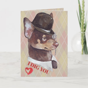 Cartes Pour Fêtes Annuelles Chihuahua Chien Je T'Ai Creusé