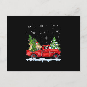 Cartes Pour Fêtes Annuelles Chihuahua Drôle Avec Camion Rouge Noël Vacances