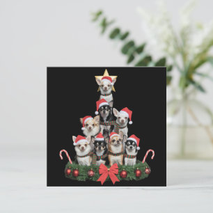 Cartes Pour Fêtes Annuelles Chihuahua drôle Noël Arbre de Noël 
