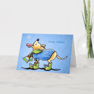 Cartes Pour Fêtes Annuelles Chihuahua Flèches de neige hiver Noël sur mesure