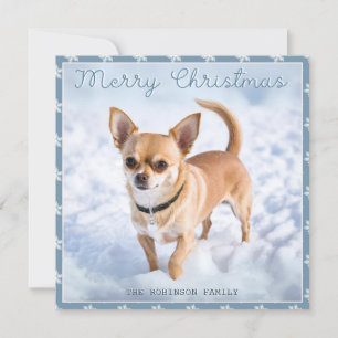 Cartes Pour Fêtes Annuelles Chihuahua Mignon Chien Dans La Neige Jolies Flocon