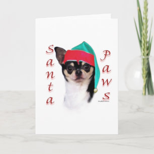 Cartes Pour Fêtes Annuelles Chihuahua Père Noël Paws