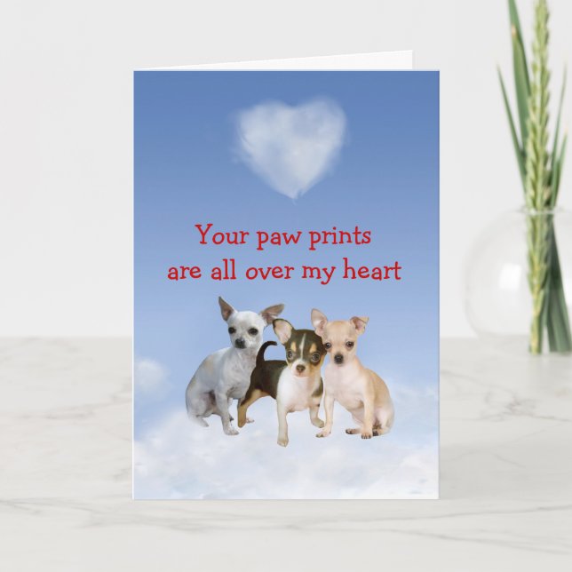 Cartes Pour Fêtes Annuelles Chihuahua Puppy Love Card (Devant)