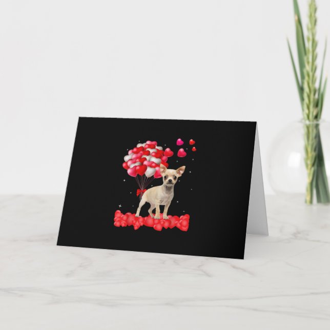Cartes Pour Fêtes Annuelles chihuahua saint valentin sortie coeur amoureux de  (Devant)