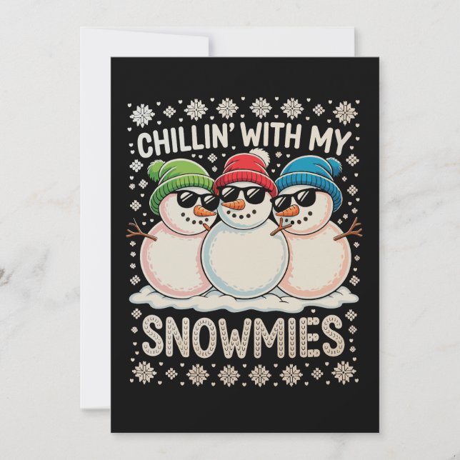 Cartes Pour Fêtes Annuelles Chillat avec mes neiges Noël Vilain Noël Noël (Devant)