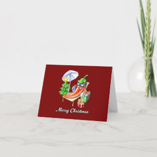 Cartes Pour Fêtes Annuelles Chilli de Noël rouge merry rouge bordeaux horizont