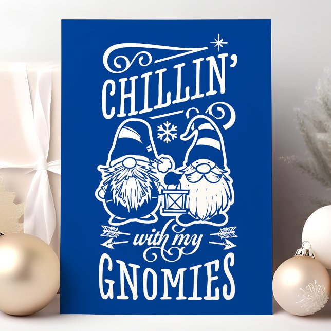 Cartes Pour Fêtes Annuelles Chillin avec mes nègres Noël Gnome Quarantine (Créateur téléchargé)
