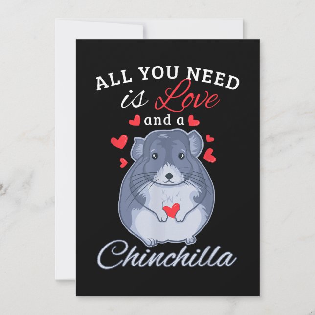 Cartes Pour Fêtes Annuelles Chinchilla Gift Funny Cute Amoureux des animaux pr (Devant)
